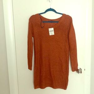 Burnt orange Forever 21 sweater dress, size small